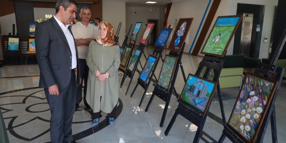 Emekli öğretmen Gökçe’den ikinci resim sergisi
